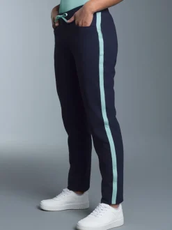 Jogginghose mit kontrastfarbigen Akzenten Navy/bunt