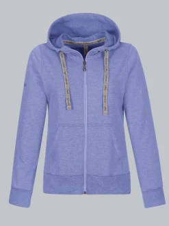 Kapuzenjacke Enzian-melange
