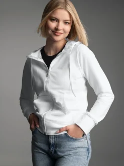 Kapuzenjacke Weiss