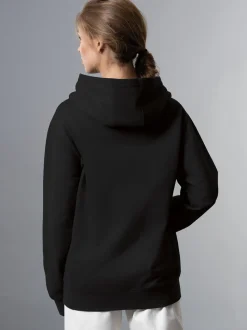 Kapuzenpullover mit großem 3D-Motiv Schwarz