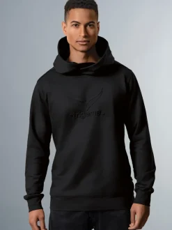 Kapuzenpullover mit großem 3D-Motiv Schwarz