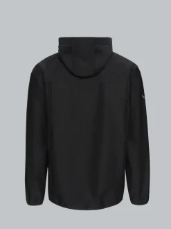 Klassische Softshell–Kapuzenjacke Schwarz