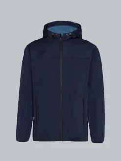 Klassische Softshell–Kapuzenjacke Navy