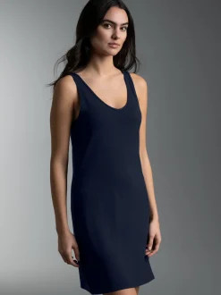 Kleid aus Viskose Navy