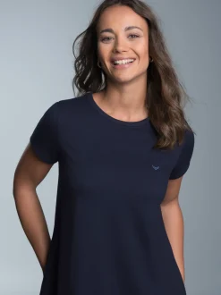 Kleid in Piqué-Qualität Navy