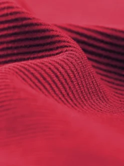 Knielanges Kleid mit langen Ärmeln Rubin