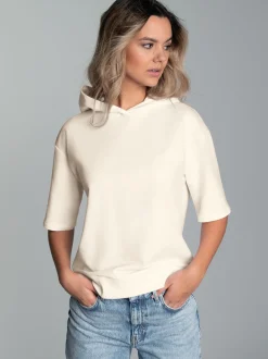 Kurzarm Hoodie Natur