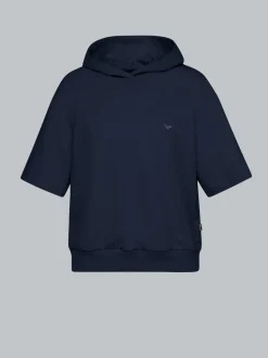 Kurzarm Hoodie Navy