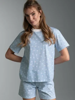 Kurzer Pyjama mit Allover 