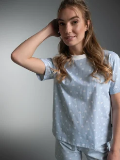 Kurzer Pyjama mit Allover 
