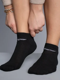 Kurzschaft-Socken im Doppelpack Schwarz