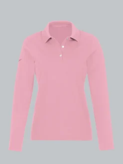 Langarm Poloshirt Lilie