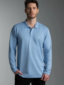 Langarm Poloshirt mit Armbündchen Horizont