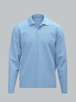 Langarm Poloshirt mit Armbündchen Horizont