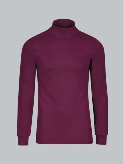 Langarm Ski/Sportrollkragenpullover Sangria
