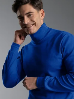 Langarm Ski/Sportrollkragenpullover Royal