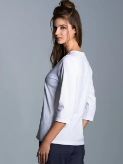 Langarmshirs aus Biobaumwolle Weiss