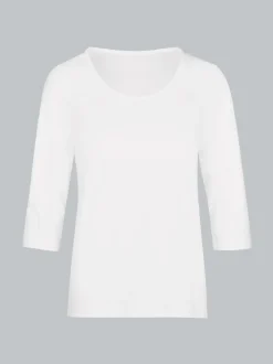 Langarmshirs aus Biobaumwolle Weiss