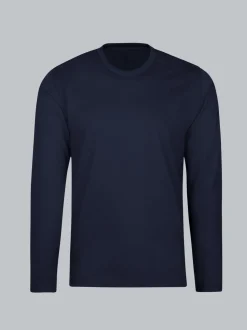 Langarmshirt aus 100% Baumwolle Navy