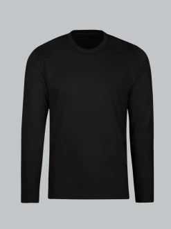 Langarmshirt aus 100% Baumwolle Schwarz