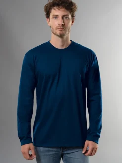 Langarmshirt aus 100% Baumwolle Night-blue