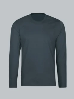 Langarmshirt aus 100% Baumwolle Anthrazit