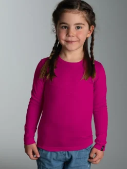Langarmshirt Magenta