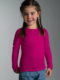 Langarmshirt Magenta