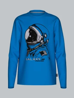 Langarmshirt mit großem Astronauten-Print Electric-blue