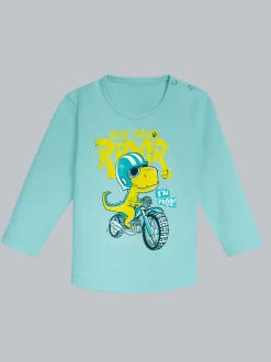 Langarmshirt mit großem Dino-Printmotiv Gletscher
