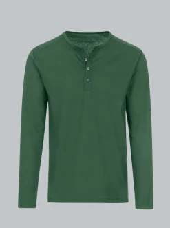Langarmshirt mit Knopfleiste Efeu