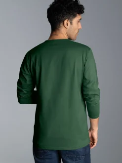 Langarmshirt mit Knopfleiste Efeu