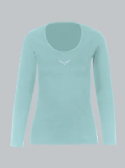 Langarmshirt mit Kristallsteinen Gletscher