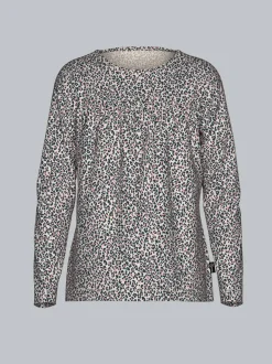 Langarmshirt mit Leo-Muster Natur