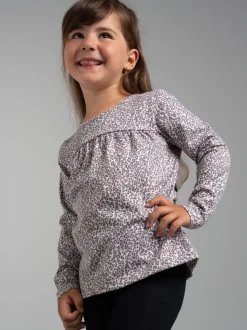 Langarmshirt mit Leo-Muster Natur