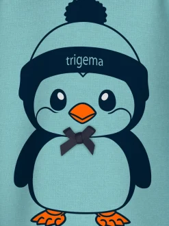 Langarmshirt mit süßem Pinguin-Print Gletscher