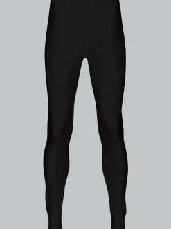 Lange Ski/Sport Funktionshose aus Merinowolle Schwarz