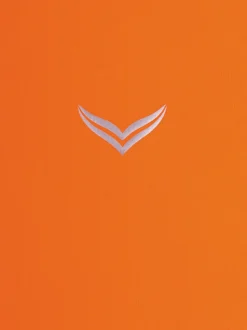 Langärmeliges Sportshirt mit Reißverschluss Leuchtorange