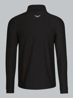 Langärmeliges Sportshirt mit Reißverschluss Schwarz