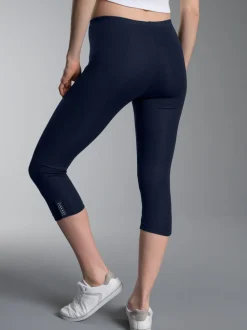 Leggings 7/8 mit Kristallsteinen Navy