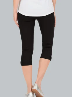 Leggings 7/8 mit Kristallsteinen Schwarz