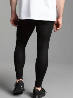 Leggings aus Baumwolle/Elastan Schwarz