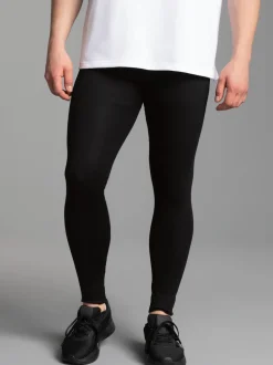 Leggings aus Baumwolle/Elastan Schwarz