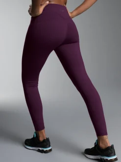 Leggings mit reflektierendem Schwinge Aubergine