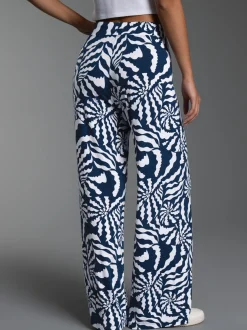 Leichte Hose mit Allover-Muster 