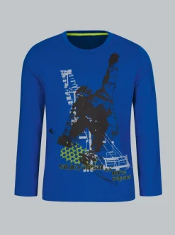 Longsleeve mit Snowboard-Print Royal