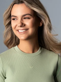 Modisches Crop-Top Green tea