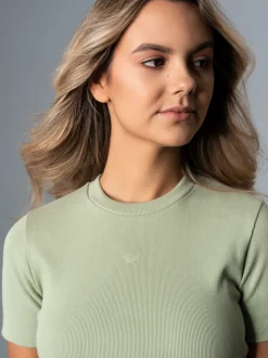 Modisches Crop-Top Green tea