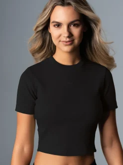 Modisches Crop-Top Schwarz