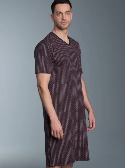 Nachthemd mit Allover-Vintage-Print Navy